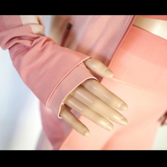 Lululemon Ebb to Train Bra Tight Jacket Abstract set 3 pieces Coral Set - Picture 6 of 17